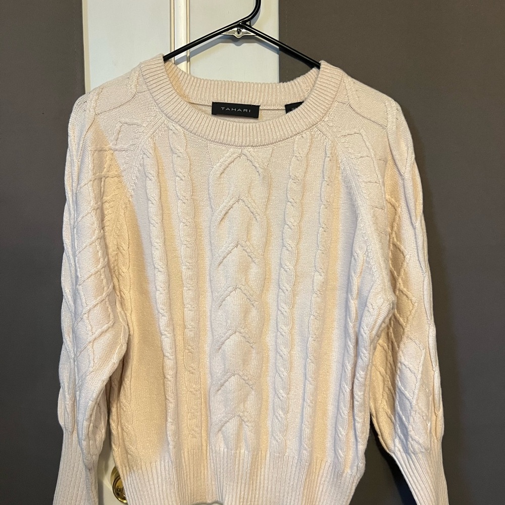 Cream Cable Knit Sweater